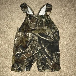 Bass Pro Shop Camo Shorts overalls toddler 12month